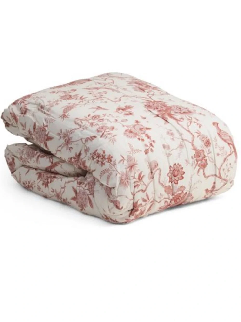 Sanderson 3-Piece Reversible Floral Comforter Set in Ivory & Red